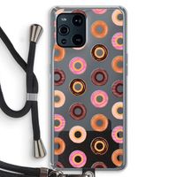 Donuts: Oppo Find X3 Pro Transparant Hoesje met koord
