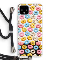 Pink donuts: Pixel 4 Transparant Hoesje met koord