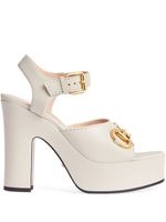 Gucci Horsebit detail platform sandals - Blanc - thumbnail