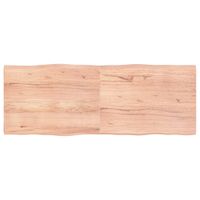 Tafelblad natuurlijke rand 160x60x4 cm eikenhout lichtbruin - thumbnail