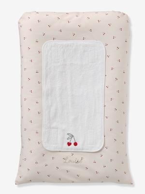 Personaliseerbaar verschoonkussen CHERRY beige, bedrukt