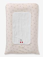 Personaliseerbaar verschoonkussen CHERRY beige, bedrukt