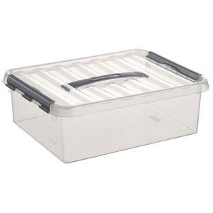 Sunware Q-line Opbergbox Transparant/Grijs 10 liter