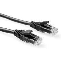ACT Zwarte 1 meter U/UTP CAT5E patchkabel component level met RJ45 connectoren