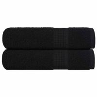 Handdoeken 2 st 50x100 cm 360 g/m 100% katoen zwart
