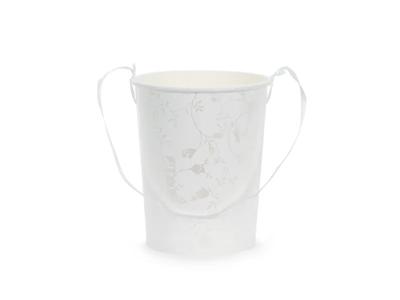 Emmertje Wit met Bloemenpatroon (13cm)