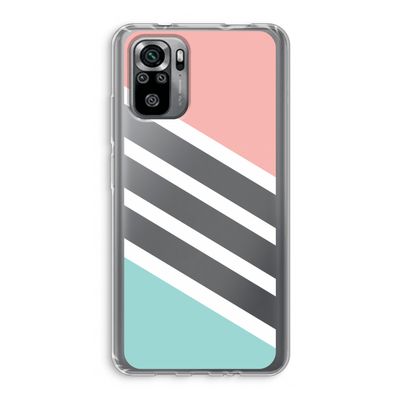 Strepen pastel: Xiaomi Redmi Note 10S Transparant Hoesje