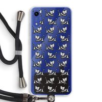 Zwarte poes: Honor Play 8A Transparant Hoesje met koord