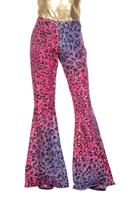 Hippiebroek Kind Panter Sparkle paars/roze