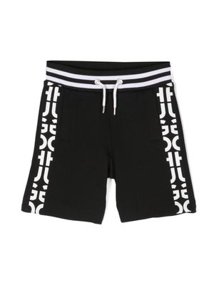 HUGO KIDS short de sport à logo imprimé - Noir