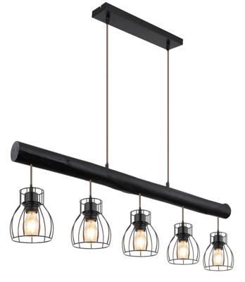Globo HanglampMina zwart 5-lichts - 15326-5NB