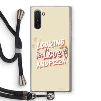 Pizza is the answer: Samsung Galaxy Note 10 Transparant Hoesje met koord