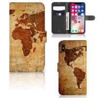 Apple iPhone Xs Max | Flip Cover | Wereldkaart
