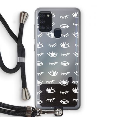 Eye pattern #3: Samsung Galaxy A21s Transparant Hoesje met koord