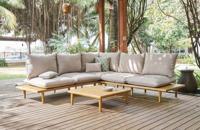 Phoenix lounge corner set 4pcs acacia teak look Eurofar - Eurofar