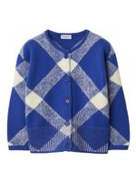 Burberry Kids cardigan à carreaux vintage - Bleu