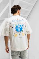 Off The Pitch Global Oversized T-Shirt Heren Gebroken Wit - Maat XL - Kleur: Gebroken Wit | Soccerfanshop