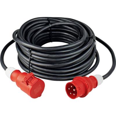AS Schwabe 61031 Stroom Verlengkabel 32 A Zwart 10.00 m H07RN-F 5G 6 mm²