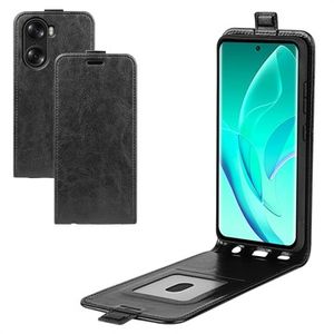 Honor 60 Pro Vertical Flip Case met Kaartsleuf - Zwart