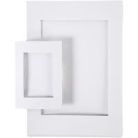 Creativ Company Passepartout lijsten, afm a4+a6, 230 gr, wit, 2x60 stuk/ 1 doos