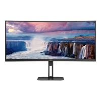 AOC Value-Line CU34V5C/BK LED-monitor Energielabel G (A - G) 86.4 cm (34 inch) 3440 x 1440 Pixel 21:9 4 ms HDMI, DisplayPort, USB-A 3.2 Gen 1, USB-C,