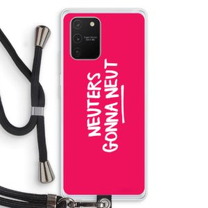 Neuters (roze): Samsung Galaxy S10 Lite Transparant Hoesje met koord
