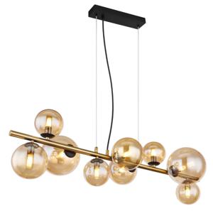 Globo Hanglamp Riha zwart met goud 56135-9H