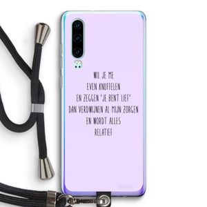 Relatief: Huawei P30 Transparant Hoesje met koord