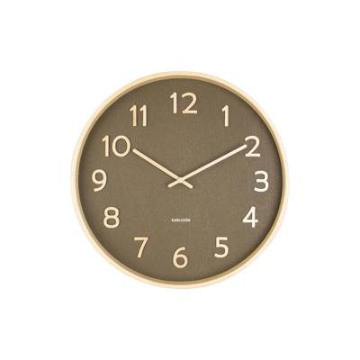 Karlsson WandklokPure wood groen - Ø 40cm - KA5852MG