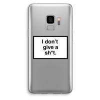Don't give a shit: Samsung Galaxy S9 Transparant Hoesje - thumbnail