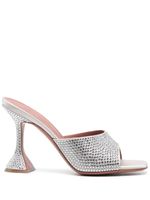 Amina Muaddi mules Lupita Crystal 105 mm - Argent