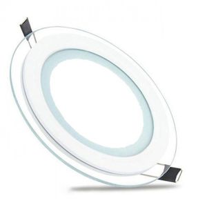 LED Downlight Slim - Inbouw Rond 12W - Helder/Koud Wit 6400K - Mat Wit Glas - Ø160mm