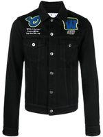 Off-White veste en jean à logo appliqué - Noir