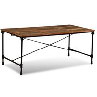 The Living Store Eettafel 180 cm massief gerecycled hout - Tafel - thumbnail