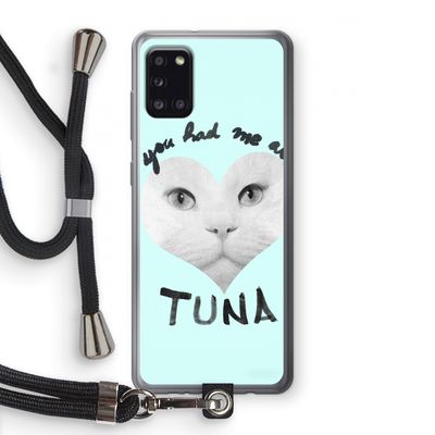 You had me at tuna: Samsung Galaxy A31 Transparant Hoesje met koord