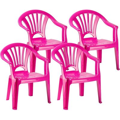 Plasticforte Stoeltje voor kinderen - 6x - roze - 50 cm - binnen en buiten - kunststof