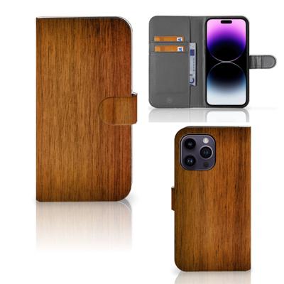iPhone 15 Pro Max | Book Style Case | Donker Hout