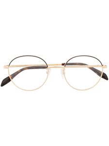 Alexander McQueen Eyewear lunettes de vue à monture ronde - Or