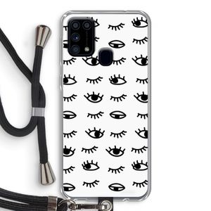 Eye pattern #2: Samsung Galaxy M31 Transparant Hoesje met koord