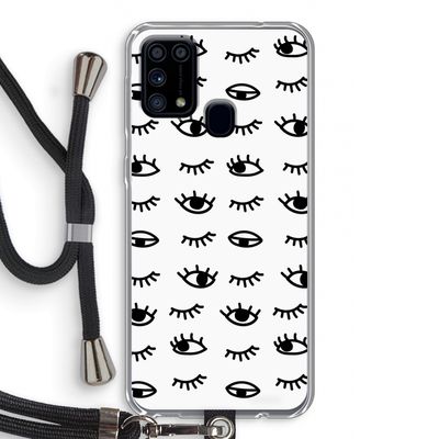 Eye pattern #2: Samsung Galaxy M31 Transparant Hoesje met koord