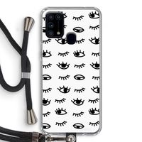 Eye pattern #2: Samsung Galaxy M31 Transparant Hoesje met koord