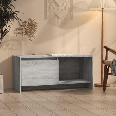 Tv-meubel 90x35x40 cm bewerkt hout grijs sonoma eikenkleurig