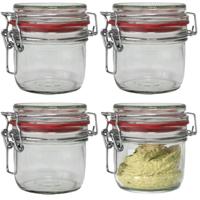 Weckpot/inmaakpot - 15x stuks - glas - 125 ml - met beugelsluiting - transparant