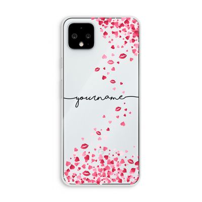 Hartjes en kusjes: Pixel 4 XL Transparant Hoesje