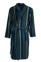 Blauw gestreepte heren badjas-m