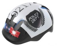 Ventura Fietshelm Police Wit Zwart Maat 52/57 cm - thumbnail