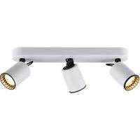 LED Plafondspot - Trion Pirlo - GU10 Fitting - 3-lichts - Rechthoek - Mat Wit - Aluminium