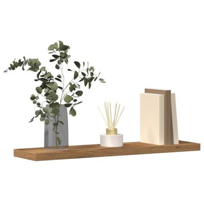 Wandschappen 4 st 40x10x1,5 cm bewerkt hout artisanaal eiken