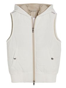 Brunello Cucinelli Kids gilet à design matelassé - Blanc