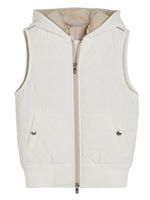 Brunello Cucinelli Kids gilet à design matelassé - Blanc - thumbnail